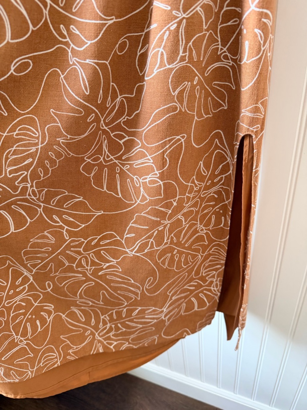 Sadie & Sage Earthen-Brown Floral Maxi Dress with Tie Shoulders - Picture 3 of 8